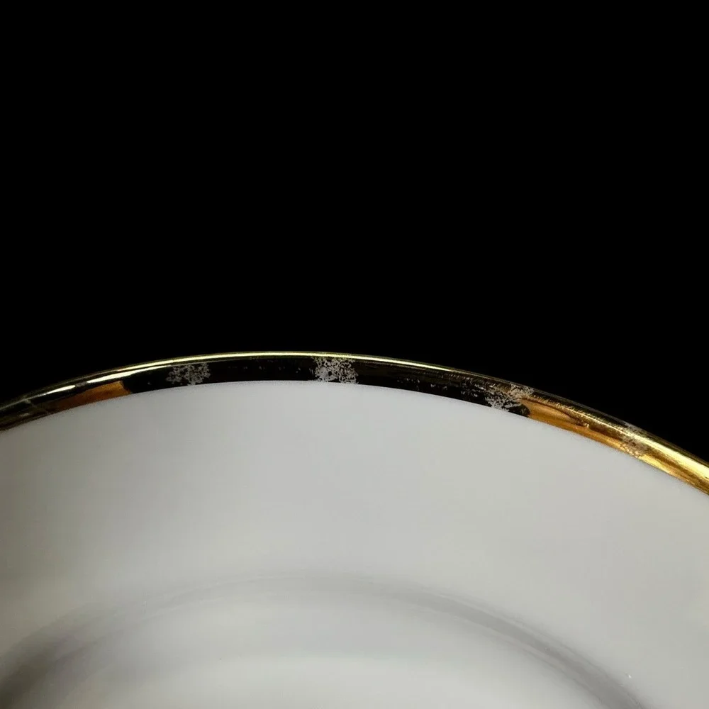 PIER 1 Gold Rim White 7.5
